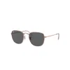 Ray Ban Sunglasses Unisex Frank Rose Gold - Rose Gold Frame Grey Lenses 54-20 In Rose Gold