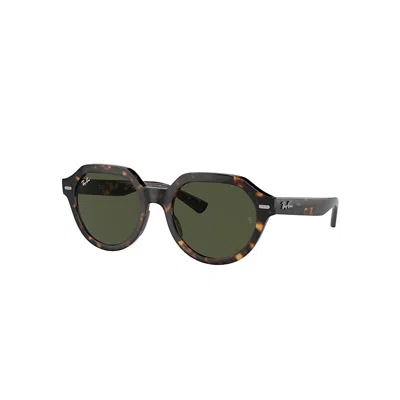 Ray Ban Sunglasses Unisex Gina - Havana Frame Green Lenses 53-21