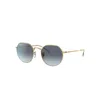 Ray Ban Sunglasses Unisex Jack - Gold Frame Blue Lenses 55-20 In Gold