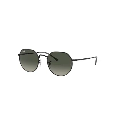 Ray Ban Jack Sunglasses Black Frame Grey Lenses 51-20