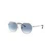 Ray Ban Sunglasses Unisex Jack - Silver Frame Blue Lenses 55-20 In Silver