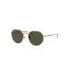 Ray Ban Sunglasses Unisex Jack Rose Gold - Rose Gold Frame Green Lenses 53-20 In Rose Gold