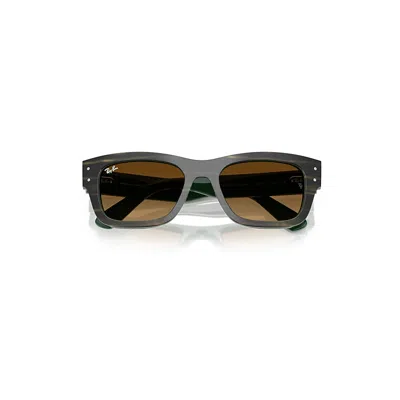 Ray Ban Joseph Sunglasses Striped Green On Green Frame Brown Lenses 55-20