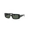 Ray Ban Sunglasses Unisex Kiliane Bio-based - Black Frame Green Lenses 54-21 In Black