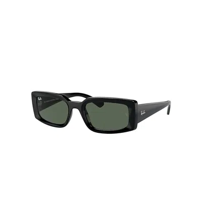 RAY BAN SUNGLASSES UNISEX KILIANE BIO-BASED - BLACK FRAME GREEN LENSES 54-21