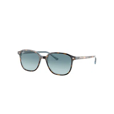 Ray Ban Sunglasses Unisex Leonard - Havana On Light Blue Frame Blue Lenses 55-18