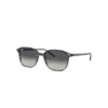 Ray Ban Leonard Sonnenbrillen Grau Gestreift & Blau Fassung Grau Glas 53-18 In Striped Grey & Blue