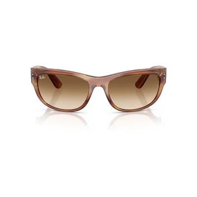 Ray Ban Mega Balorama Sunglasses Striped Brown Frame Brown Lenses 63-19