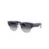 Ray Ban Sunglasses Unisex Mega Clubmaster - Blue Frame Blue Lenses Polarized 53-21 In Blue