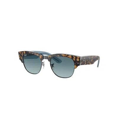 Ray Ban Mega Clubmaster Sonnenbrillen Havana Auf Gold Fassung Blau Glas 50-21 In Havana On Light Blue