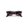Ray Ban Original Wayfarer Classic Sunglasses Violet On Transparent Pink Frame Grey Lenses 50-22