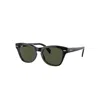 Ray Ban Sunglasses Unisex Rb0707s - Black Frame Green Lenses 50-21 In Black