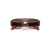 Ray Ban Rb2218 Sunglasses Transparent Brown Frame Grey Lenses Polarized 55-22 In Brown