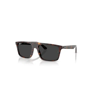 Ray Ban Sunglasses Unisex Rb2222 - Havana Frame Black Lenses Polarized 55-20 In Brown