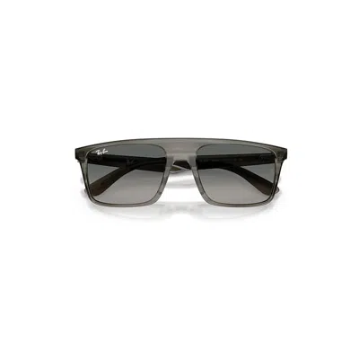 Ray Ban Rb2222 Sunglasses Striped Grey Frame Grey Lenses 57-20
