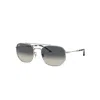 Ray Ban Sunglasses Unisex Rb3707 - Silver Frame Grey Lenses 54-20 In Silver