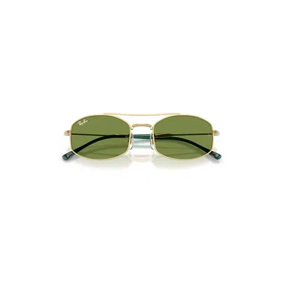 Ray Ban Rb3719 Sunglasses Arista Gold Frame Green Lenses 54-20
