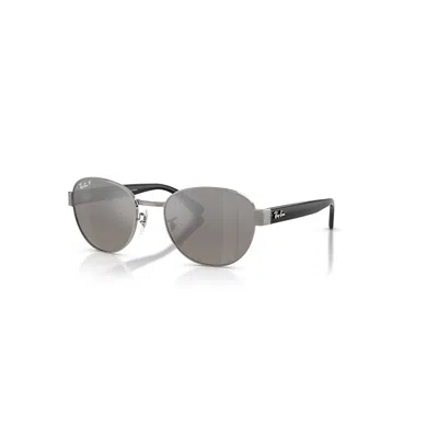 Ray Ban Sunglasses Unisex Rb3766ch Chromance - Black Frame Silver Lenses Polarized 54-20