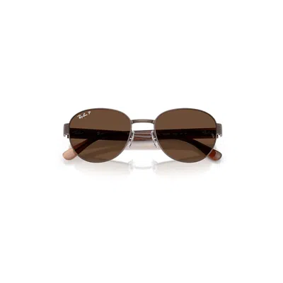 Ray Ban Rb3766ch Chromance Sunglasses Striped Brown Frame Brown Lenses Polarized 56-20