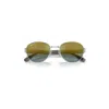 Ray Ban Rb3766ch Chromance Sunglasses Striped Grey Frame Gold Lenses Polarized 54-20