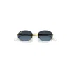 Ray Ban Rb3767 Sunglasses Arista Gold Frame Blue Lenses 54-18 In Gold