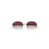 Ray Ban Rb3767 Sunglasses Silver Frame Violet Lenses 54-18 In Silver