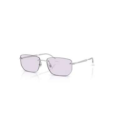 Ray Ban Rb3768 Transitions ® Color Touch ™ Lenses Sonnenbrillen Silber Fassung Violett Glas 56-17 In Silver