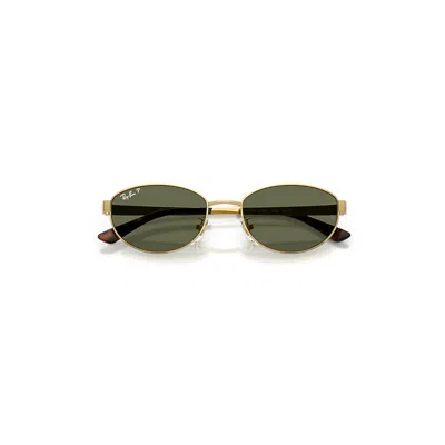 Ray Ban Rb3774d Sunglasses Arista Gold Frame Green Lenses Polarized 55-19
