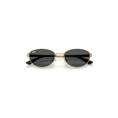 Ray Ban Rb3774d Sunglasses Arista Gold Frame Grey Lenses 55-19