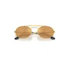 Ray Ban Rb3775m Scuderia Ferrari Collection Sunglasses Legend Gold Frame Brown Lenses 54-20 In Gold