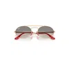 Ray Ban Rb3775m Scuderia Ferrari Collection Sunglasses Rose Gold Frame Grey Lenses 54-20 In Gold