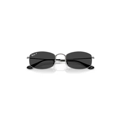 Ray Ban Rb3832 Sunglasses Gunmetal Frame Black Lenses Polarized 52-21 In Gray