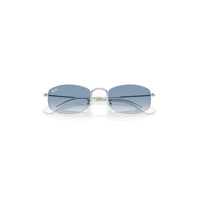 Ray Ban Rb3832 Sunglasses Silver Frame Blue Lenses 52-21