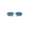 Ray Ban Rb3947ch Chromance Sunglasses Silver Frame Blue Lenses Polarized 54-18 In Silver