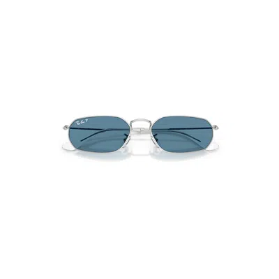 Ray Ban Rb3947ch Chromance Sunglasses Silver Frame Blue Lenses Polarized 54-18