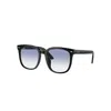 Ray Ban Rb4401d Sunglasses Black Frame Blue Lenses 57-20 In Black