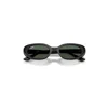 Ray Ban Rb4441d Bio-based Sunglasses Black Frame Green Lenses 53-21 In Black