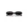 Ray Ban Rb4441d Bio-based Sunglasses Transparent Dark Grey Frame Grey Lenses 53-21