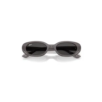 Ray Ban Rb4441d Bio-based Sunglasses Transparent Dark Grey Frame Grey Lenses 53-21