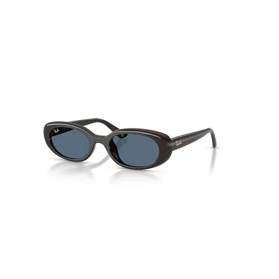 Ray Ban Sunglasses Unisex Rb4441d Year Of The Horse Edition - Full Dark Brown Frame Blue Lenses 53-21