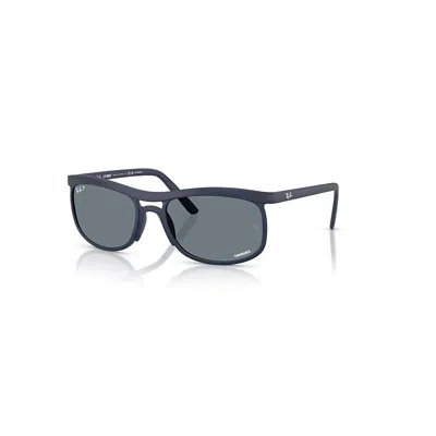 Ray Ban Rb4452ch Chromance Liteforce Sonnenbrillen Sand Dunkelblau Fassung Blau Glas Polarisiert 56-20