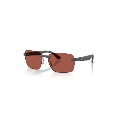 Ray Ban Rb4470 Polarized Ultra Lenses Sonnenbrillen Sand Grau Fassung Rot Glas Polarisiert 59-16