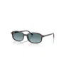 Ray Ban Sunglasses Unisex Sam - Yellow & Blue Havana Frame Blue Lenses 54-19
