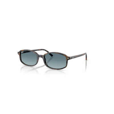 Ray Ban Sunglasses Unisex Sam - Yellow & Blue Havana Frame Blue Lenses 54-19