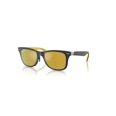 Ray Ban Scuderia Ferrari Monza Ltd | Rb8395m Sonnenbrillen Dark And Yellow Carbon Fassung Braun Glas Polaris