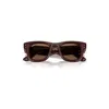 Ray Ban Wayfarer Puffer Sunglasses Dark Brown Frame Brown Lenses 50-23 In Brown