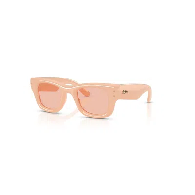 Ray Ban Sunglasses Unisex Wayfarer Puffer - Solid Nude Frame Pink Lenses 47-23