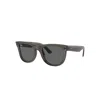 Ray Ban Wayfarer Reverse Sonnenbrillen Dunkelgrau Transparent Fassung Grau Glas 53-20 In Transparent Dark Grey