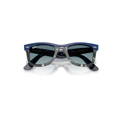 Ray Ban Wayfarer Street Neat Sunglasses Blue On Havana Frame Blue Lenses 50-22