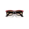 Ray Ban Wayfarer Street Neat Sunglasses Red On Black Frame Brown Lenses 50-22 In Multi